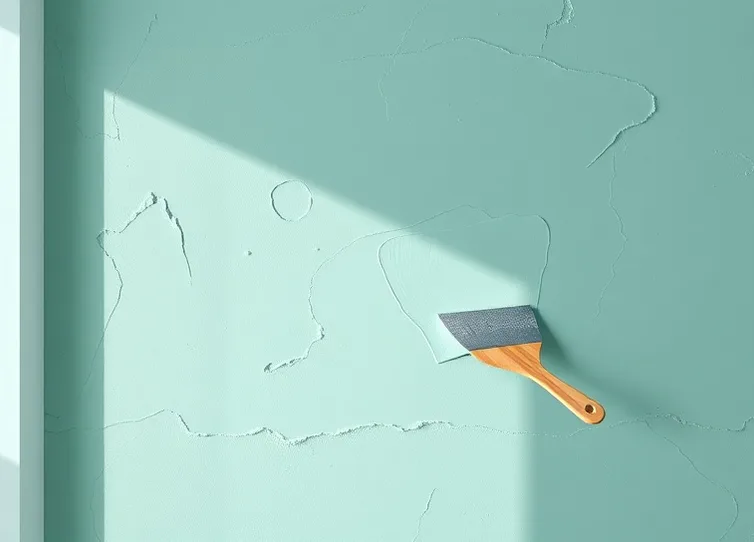 Application d'un enduit décoratif à la lisseuse sur un mur