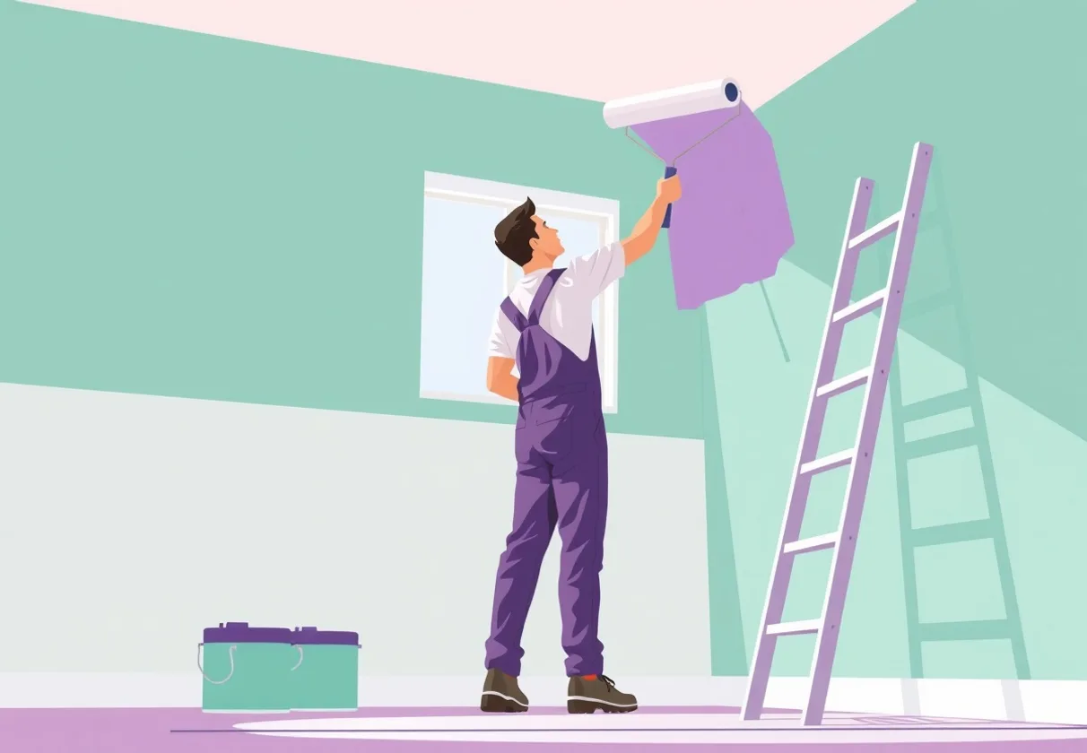Peintre Lorient 56100 en intervention sur un chantier